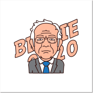 Cute Cartoon Vote For Bernie 2020 Posters and Art